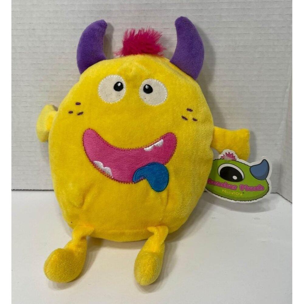 Kellytoy Plush Adorable Yellow Monster Sugar Loaf Stuffed Animal (2014)